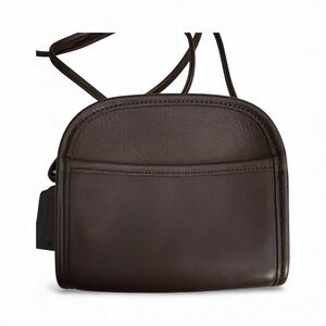 Vintage Coach Abbie Zip Shoulder Pochette Dark Brown